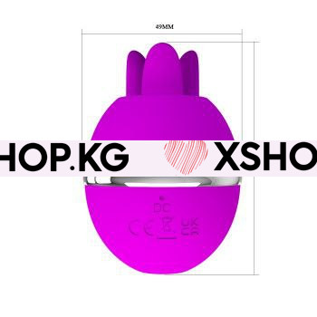 Пульсирующий вибростимулятор с язычком 2 в 1 "Pretty Love Gemini Ball"