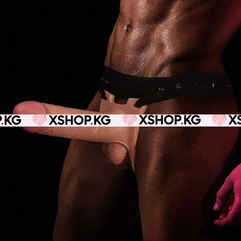 Мужской полый супер реалистичный страпон "Ingen"