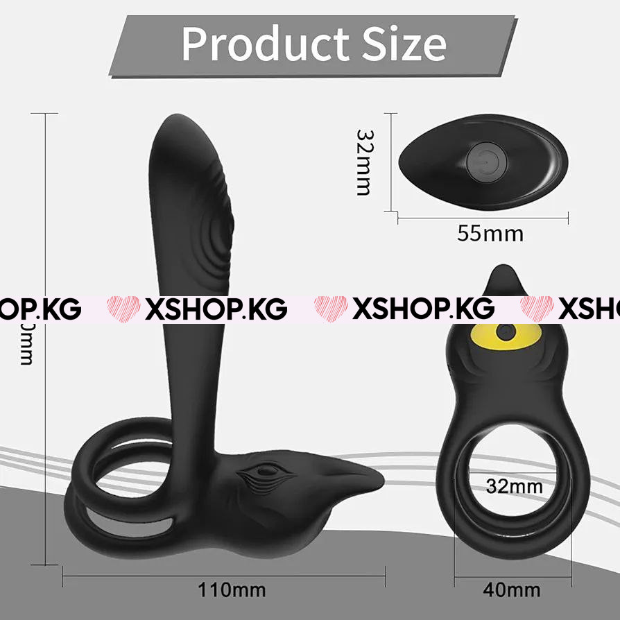 Эрекционное виброкольцо с дистанционным пультом "Little Devil"