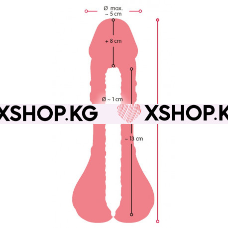 Мастурбатор-насадка 2 в 1 "Unisex Dildo" 8.6"