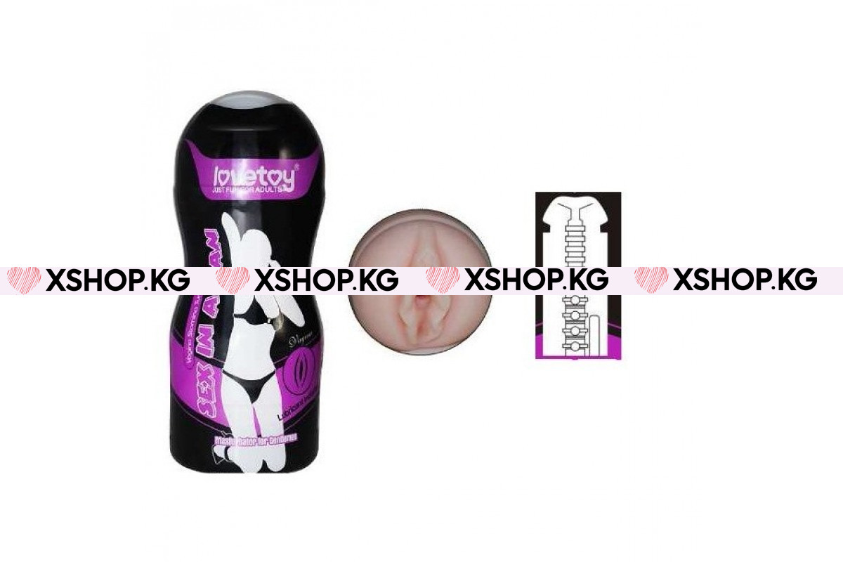 Миниатюрный Мастурбатор с вибрацией "Sex in a Can" 