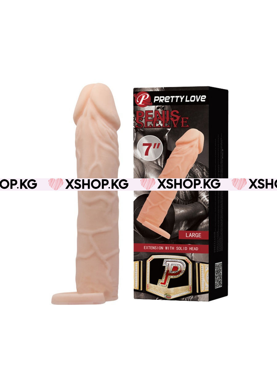 Насадка на член с кольцом для мошонки "Pretty Love"