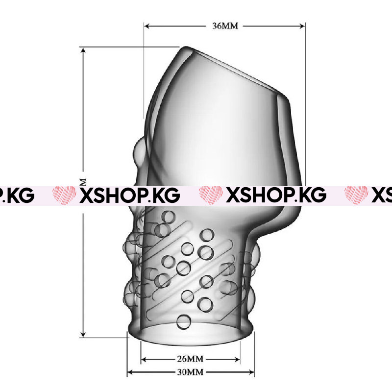 Рифленая Насадка на головку члена "Pretty Love Matias"