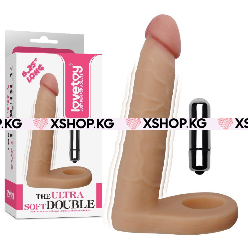 Насадка на член для двойного проникновения "The Ultra Soft Double" 