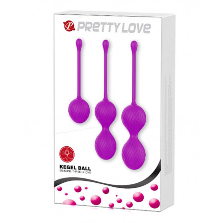 Набор вагинальных шариков "Pretty Love Kegel Ball", 3 шт.