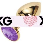 Металлическая анальная пробка "Сладость в золоте" 