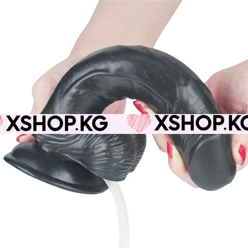 Афрофаллоимитатор на присоске с семяизвержением "Squirt extreme" 9,0" 