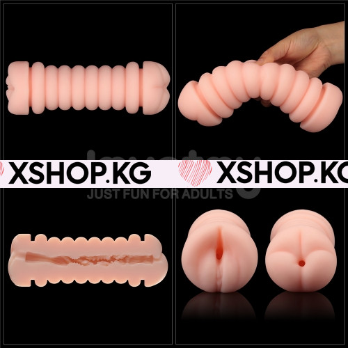 Двусторонний мастурбатор в тубусе "Virgin Skin Lovetoy"