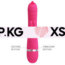 Вибратор с язычком для стимуляции точки G и с вакуумной стимуляцией клитора "Pretty Love Phoenix"