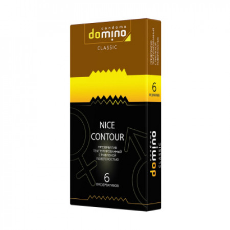 Текстурированные презервативы с рифленой поверхностью "Domino Nice Contour" 6 шт.