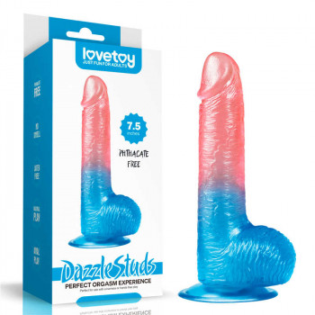 Яркий фаллоимитатор на присоске "Dazzle Studs" 7,5"