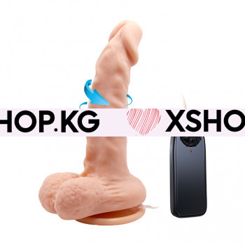 Фаллоимитатор на присоске с вибрацией и с мошонкой "Big Max"