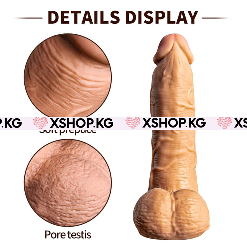 Реалистичный фаллоимитатор "Enduro blaster" 9.5" на присоске без вибрации 