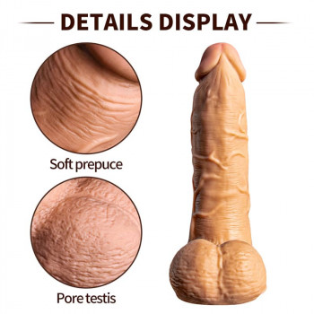 Реалистичный фаллоимитатор "Enduro blaster" 9.5" на присоске без вибрации 