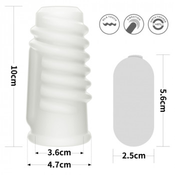 Насадка на член с вибрацией и открытой головкой "Knight Spiral"