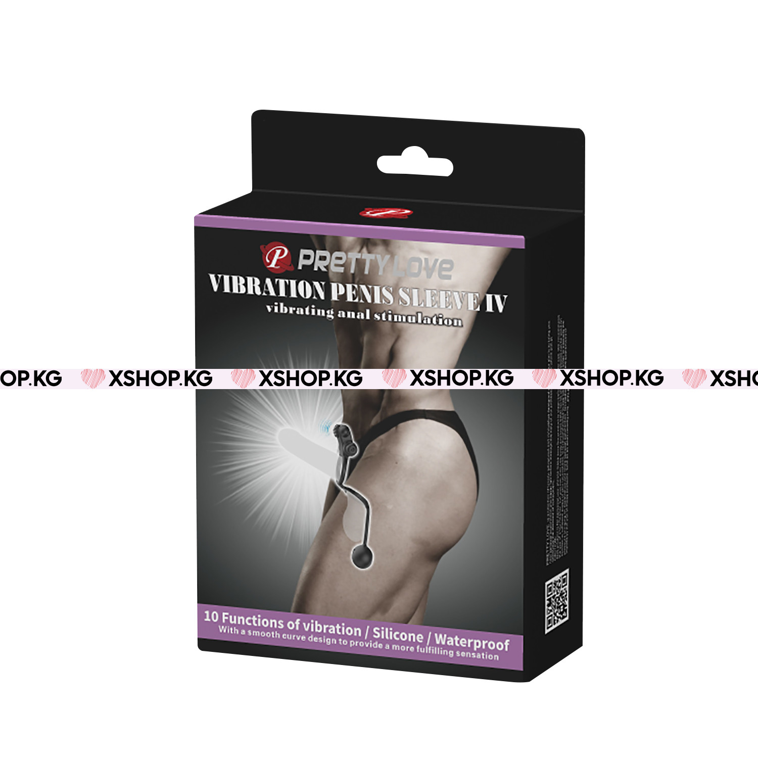 Эрекционное виброкольцо на член и анальный стимулятор в виде шарика "Pretty Love Penis sleeve 4"