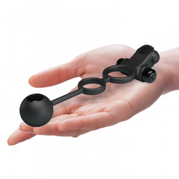 Эрекционное виброкольцо на член и анальный стимулятор в виде шарика "Pretty Love Penis sleeve 4"