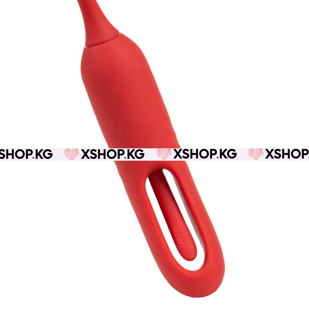 Крутой вибростимулятор в виде ротика язычком 2 в 1 "Romance Alyss"