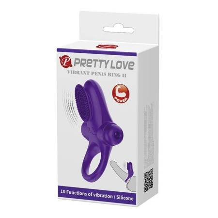 Виброкольцо на член со стимуляцией клитора "Pretty Love Vibrant Penis Ring2"