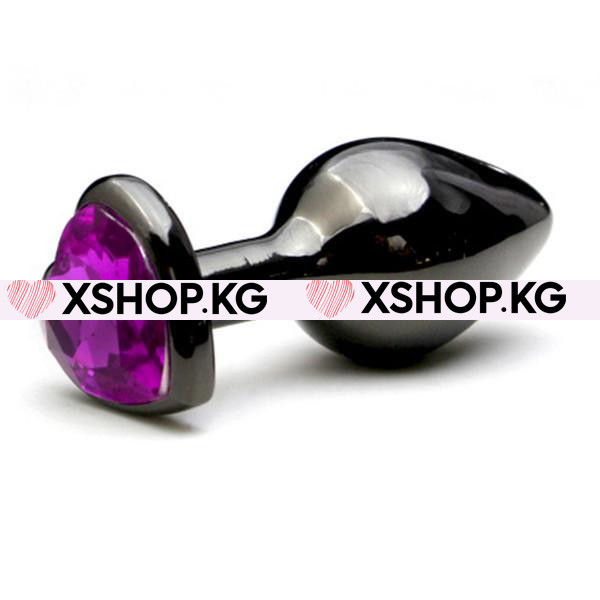 Анальная пробка "Heart" silver, 8.5 см