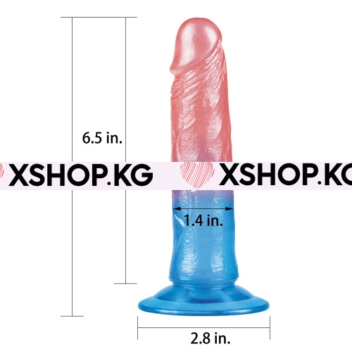 Цветной фаллоимитатор на присоске без мошонки "Dazzle Studs" 7,5" б/в