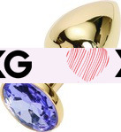 Металлическая анальная пробка "Сладость в золоте" 