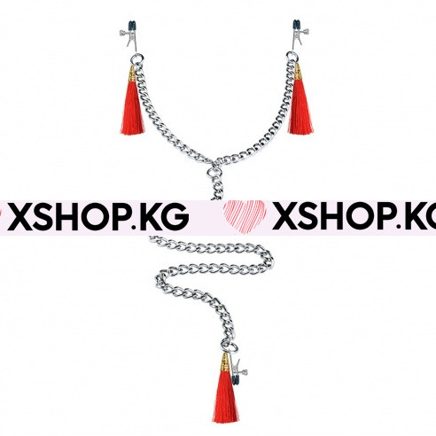 Зажимы на соски и клитор с цепочкой "Bondage Fetish" 