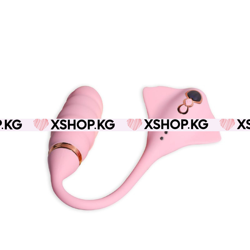 2 в 1 Виброяйцо и стимулятор клитора в виде язычка "Davil Fish"