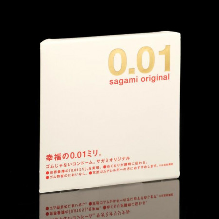 "SAGAMI Original 001" - Полиуретановые презервативы 0,01 мм (самые тонкие в мире), 1 шт