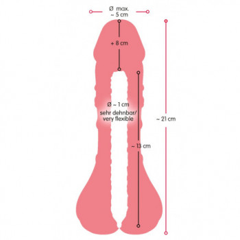 Мастурбатор-насадка 2 в 1 "Unisex Dildo" 8.6"