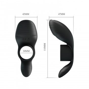 Эрекционное виброкольцо на член для стимуляции клитора "Pretty Love Penis sleeve"