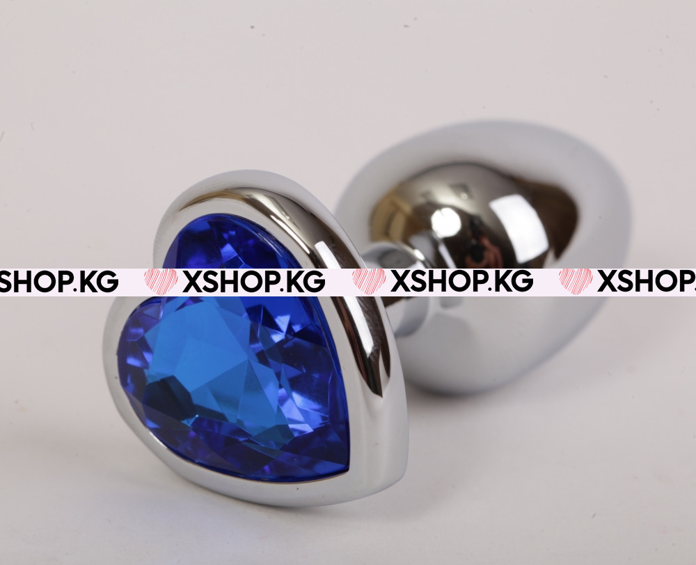 Анальная пробка "Heart" silver, 8.5 см