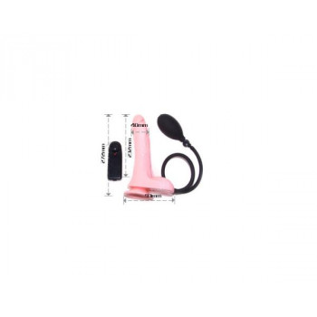 Фаллоимитатор надувной на присоске с вибрацией "Baile"