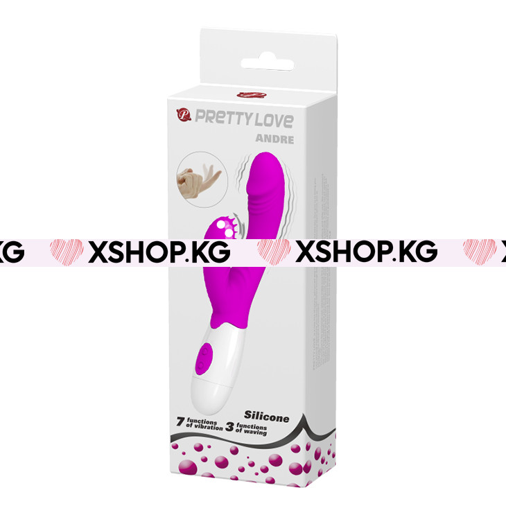 Вибратор на батарейках с клиторальной стимуляцией "Pretty Love Andre"
