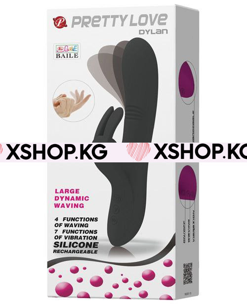 Силиконовый перезаряжаемый вибратор со стимуляцией клитора "Pretty Love Dylan"