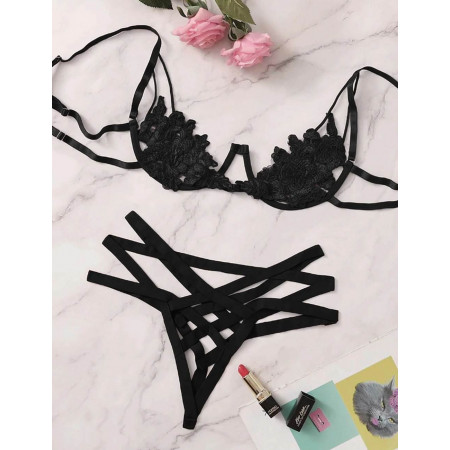 Сексуальный черный комплект белья R80978