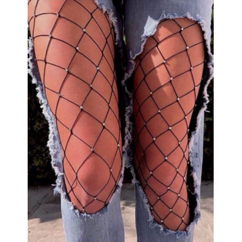 Колготы в крупную сетку со стразами "Cindylove" H3240