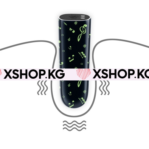 Перезаряжаемый светящийся в темноте мини-вибратор "Music massager"