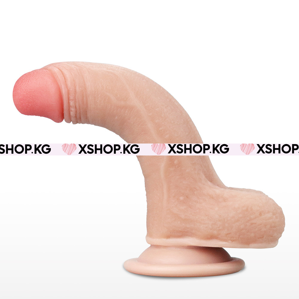 Фаллоимитатор на присоске без вибрации "Sliding-Skin Dual Layer Dong" 