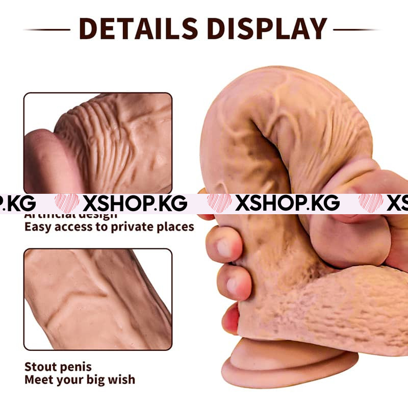 Реалистичный фаллоимитатор "Enduro blaster" 9.5" на присоске без вибрации 