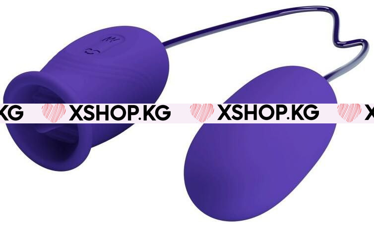 Виброяйцо со стимулятором в виде язычка 2 в 1 "Pretty Love Daisy Youth"