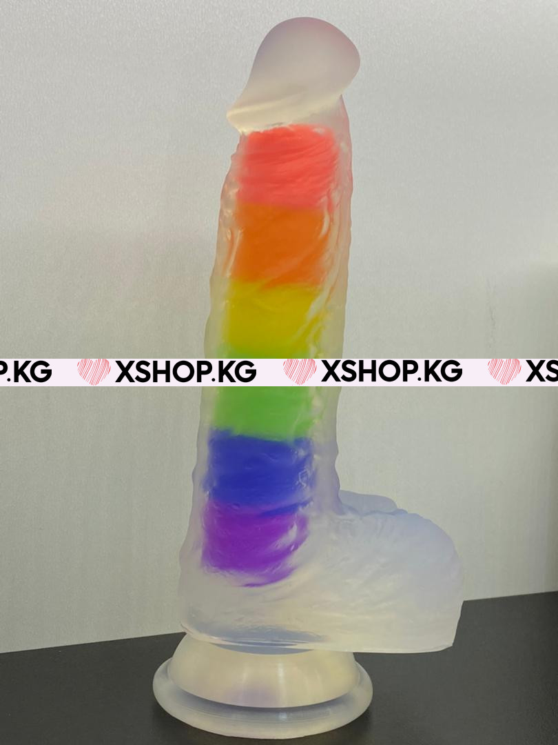 Цветной фаллоимитатор на присоске "Jelly Dildo 6.4"