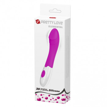 Вибратор на батарейках с выраженной головкой "Pretty Love Elemental"