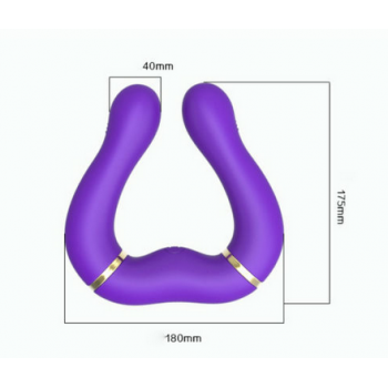 Сгибаемый двуглавый вибратор "LG-835"