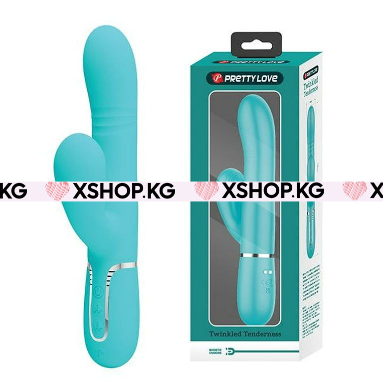 Сгибаемый вибратор с клиторальной стимуляцией "Pretty Love Mariana"
