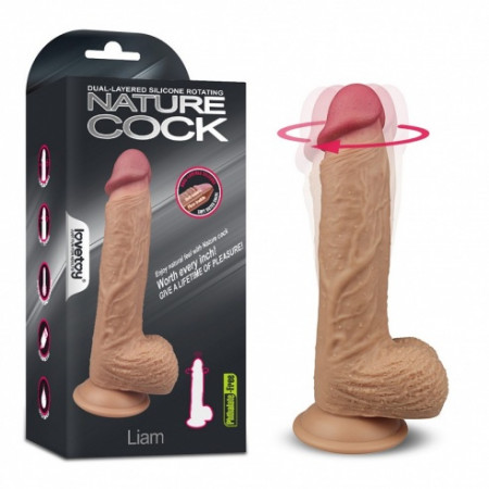 Фаллоимитатор супер реалистичный на присоске с вращением "Nature Cock Liam"