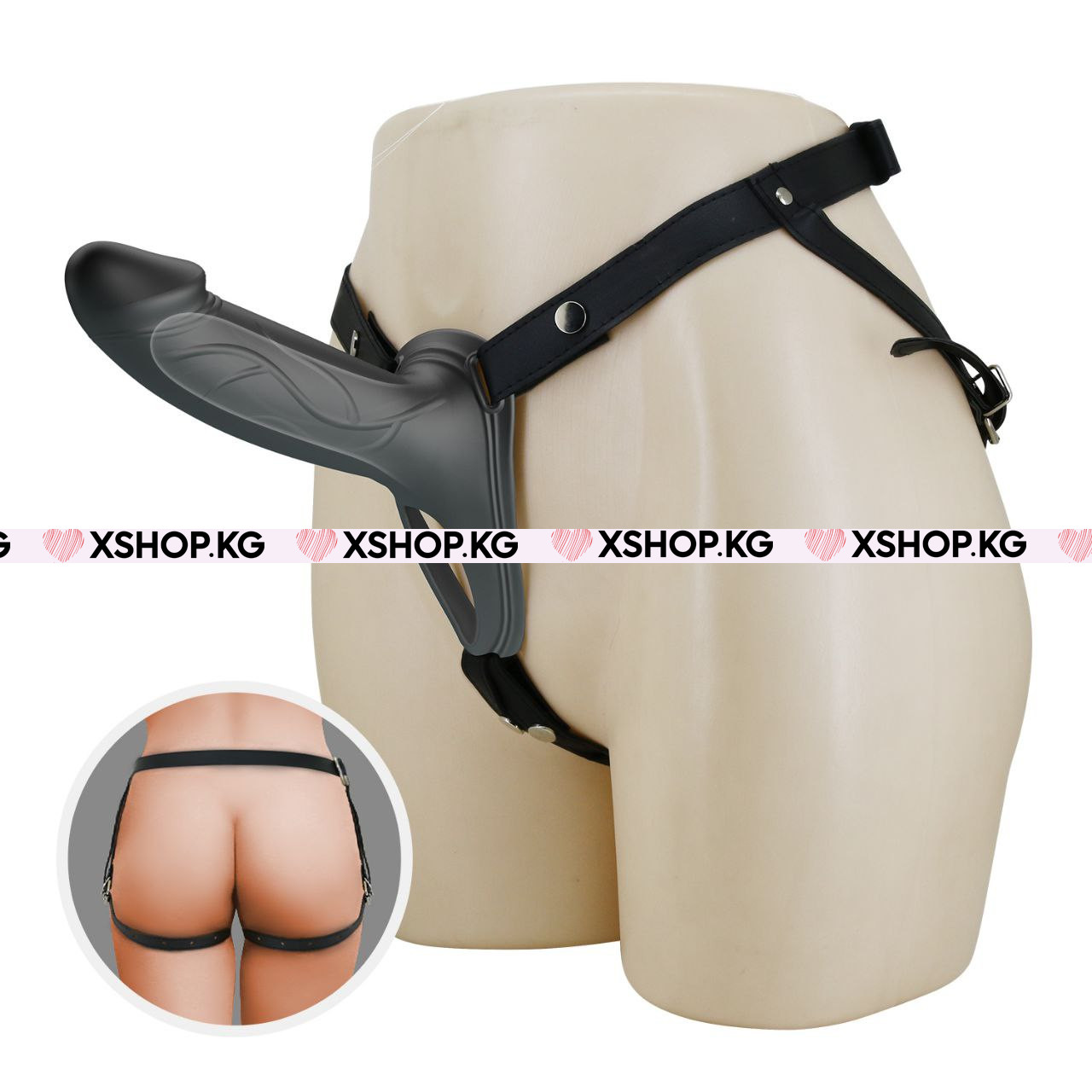 Мужской полый страпон "Pretty Love Landon" 6,6"