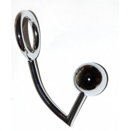 Анальная металлическая втулка с кольцом для члена