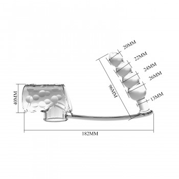 Стимулирующая Насадка на член с кольцом для мошонки, с открытой головкой и с рифленным анальным стимулятором "Pretty Love Rilley"