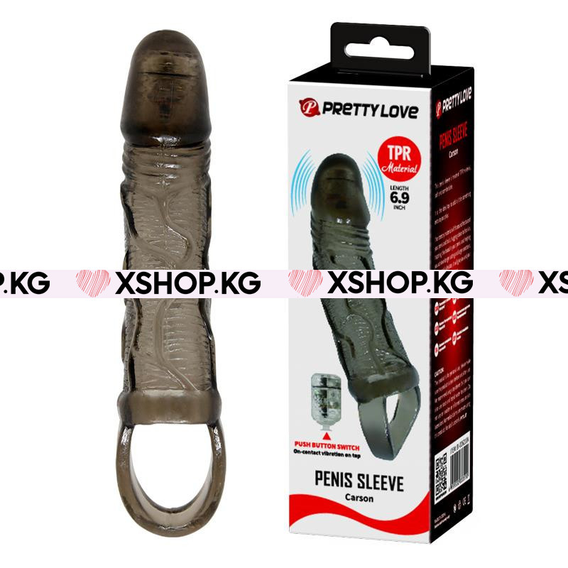 Насадка на член с вибрацией на головке "Pretty Love"